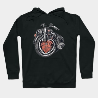 Motorbike love biker motorcycle rider design Hoodie